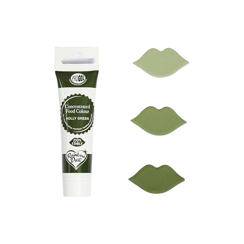 Rainbow Dust ProGel Professional Food Colouring (Holly Green, 25g)