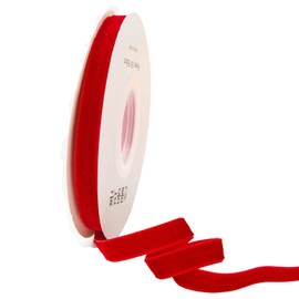 ARTISAMILY 7 Yards Red Christmas Velvet Ribbon 3/8" Vintage Velvet Ribbon for Gift Wrapping 10mm Single Face Wrapping Bows Ribbons for Hair Bows Flower Bouquet Decoration