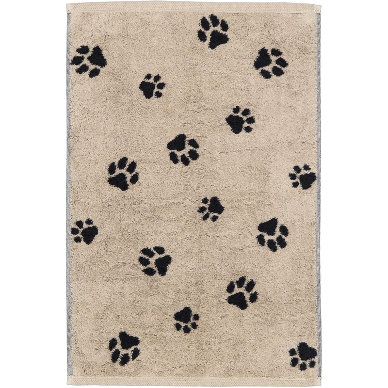 Cawö Home Hand Towels We Love Dogs Paws 6247 Black
