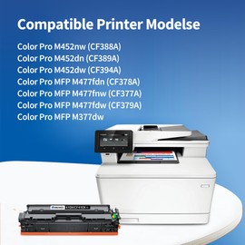410X Toner Cartridge Replacement for HP 410A 410X CF410X CF411X CF412X CF413X Works with Color Pro MFP M477fdw M477fdn M477fnw Pro M452dn M452nw M452dw Series | CF410AQ