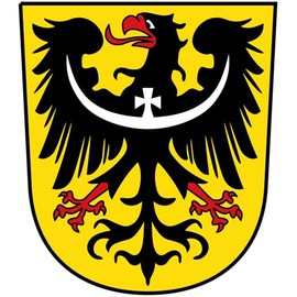 Aufkleber Niederschlesien Wappen ca. 9 x 11 cm Sticker - Konturgeschnitten - Carsticker Autoaufkleber Flagge Fahne