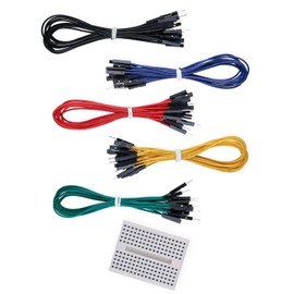 ELEGOO Jumper Wire Cable Male Female 200 mm Set of 50 Together with a 170 Contacts Breadboard