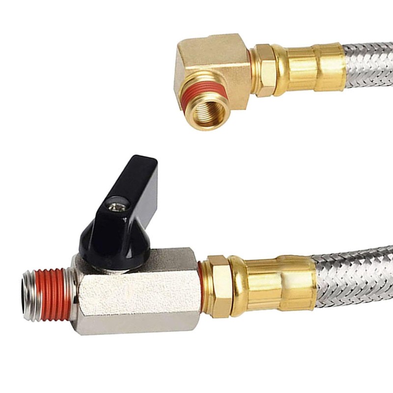 F Fityle Extended Tank Drain Assembly Set Elbow Fitting Easy