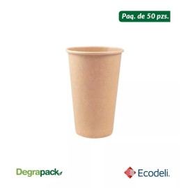 Degrapack Paq C/50 Pzs De Vaso Térmico Biodegradable 500 Ml.