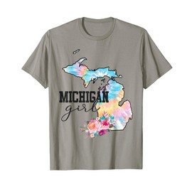 Michigan Girl Tie Dye State Michigan Lovers T-Shirt