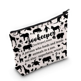 PYOUL Zoo Keeper Gift Zookeeper Makeup Bag Future Zoologist Cosmetic Bag Zoology S-tudents Gift Animal Lover Gift (Zookeeper Bag)