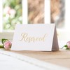 Manta Makes 10 pack gold reserved table signs for a