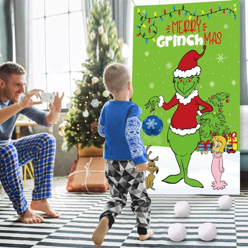 Dreasmt Poster De Grinch Para Colocar Esferas De Papel Juego