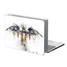 FKBRCL4U for MacBook Air 15 Inch of Black Case The Flag Spreads Its Wings Patterns 2023 Version of M2 A2941/M4 A3241 Plastic Hard Shell Black Computer Case