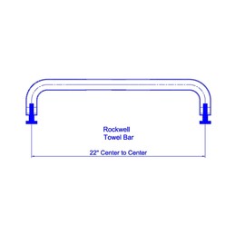 ROCKWELL Single Side Towel Bar 22" in Polished Chrome Finish for Frameless Heavy Glass Shower Doors, Durable Commercial & Residential, Door Hardware, Door Handles, Locks