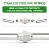 TAISHER 1PCS 304 Stainless Steel Union，3/4" NPT Male x 3/4"