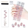 WOKOTO 1 Sheet Semi Cured Gel Nail Strips With Wood