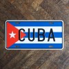 Cuba Flag License Plate - Embossed Metal Cuban Car Tag