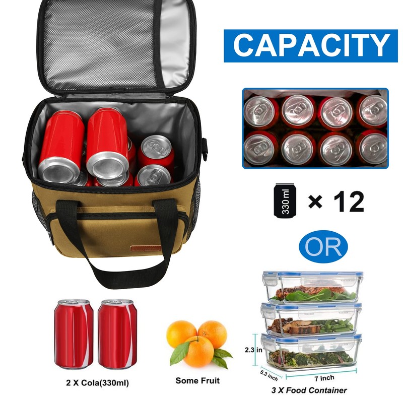 Femuar Lunch Bags for Women/Men, Insulated Bag Work Office School