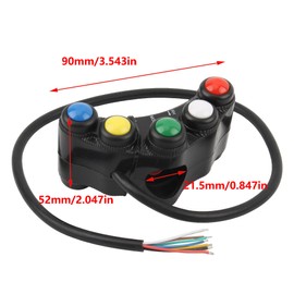 Motorcycle Handlebar Control Switch,Multifuction Motorcross Switches Assembly Handle Bar Switch for 7/8" 22mm Handlebars ATV UTV Scooter Electrombile Motorbike