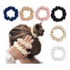 Scrunchies Elásticas Para El Cabello Perlas Niñas Mujer 6uds Juego