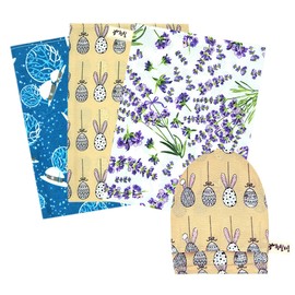 Imperial towel bundle product / rayon towel / square towel 3p + face towel 1p set, C. square 3p + lavender face wash / 황실타올 묶음상품 / 인견때타올 / 사각타올 3p + 세안타올 1p 세트,  C.사각3p+라벤더세안