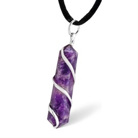 Sugandha Wellness Lepidolite Healing Crystal Necklace - Stress Relief & Clarity. Inner Peace & Calm. Mood Stabilizer. Jewelry Gift for Yoga, Meditation & Reiki