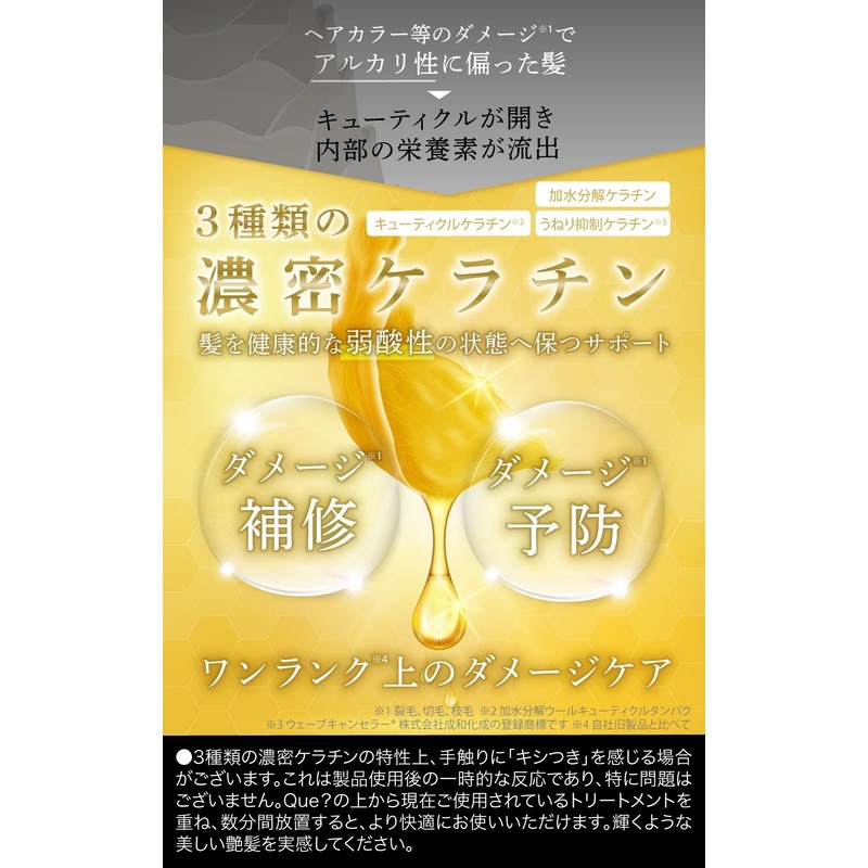 Que? Keratin Treatment Solution 3 Keratin Luxurious Blending, Damage Repair,