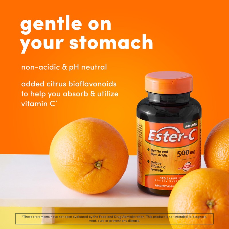 American Health Ester-C with Citrus Bioflavonoids Capsules - Gentle On