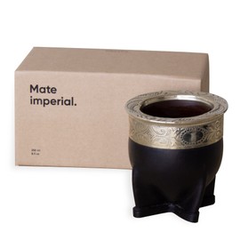 thebmate - Taza de té de cerámica hecha a mano en Uruguay, mate imperial (negro)