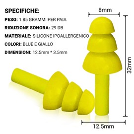Silikon-Ohrstöpsel zum Schlafen, weich, geräuschdämpfend, wiederverwendbar, universal, mit Draht, auslaufsicher, professionell, für Reisen, Schwimmen, Schalldämmung, Hypoallergen