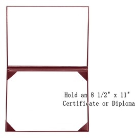 Tnghui Smooth Diploma Certificate Cover 8 1/2" x 11" Maroon