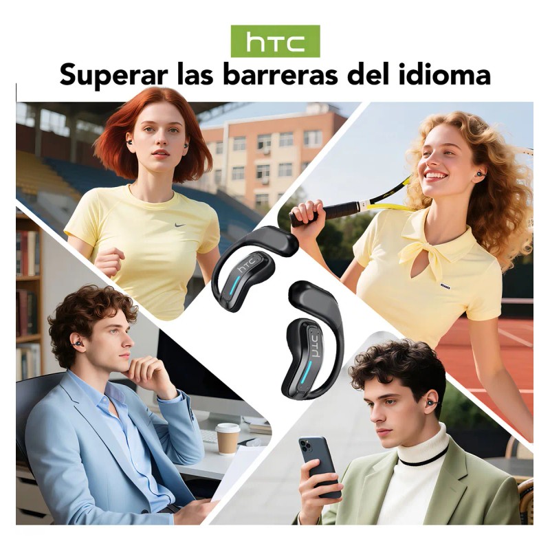 Audfonos Inalambricos Htc Ne02 IA Traduccin Bt6.0 Ows Auriculares Luz