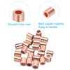 PATIKIL 1/8"/ 3mm Wire Rope Stop Sleeve, 25 Pack Copper