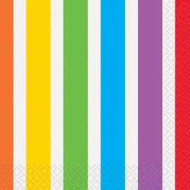 Rainbow Birthday Beverage Napkins - 16 Count, Elegant & Vibrant Design, Premium Paper Napkins For Parties & Events