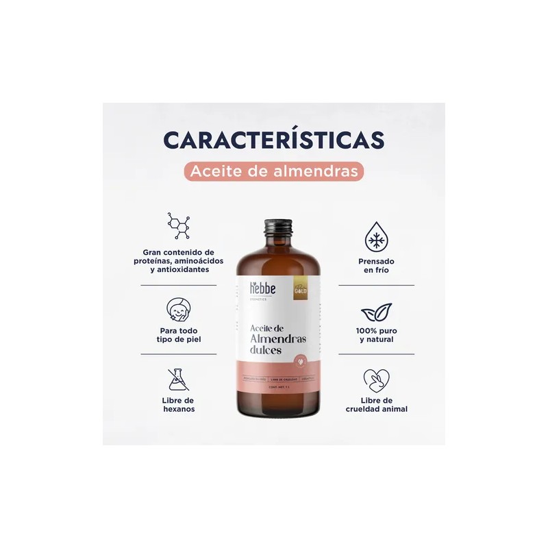 Aceite De Almendras Dulces 100% Puro Hidratante Crecimiento De Uñas