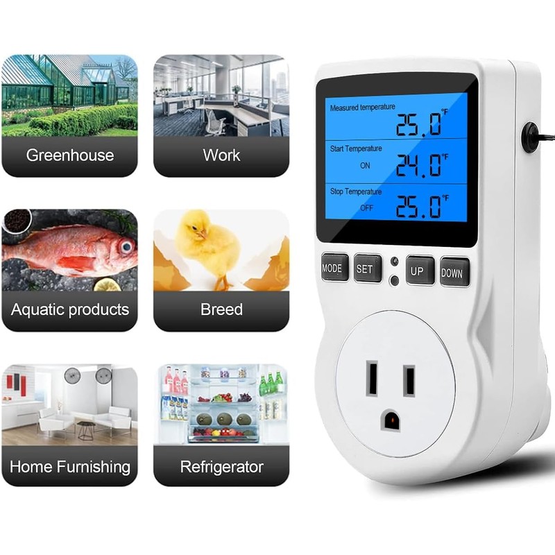 Diymore Digital Thermostat Temperature Controller Electric Digital RV Thermostat Heating