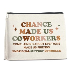 LGLZSHP Gifts for Coworkers Makeup Bag Coworker Friendship Gifts Chance Made Us Coworkers Cosmetic Bag Zipper Makeup Pouch