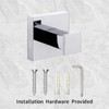 iBathUK Epsom Square Round Robe Hook, Stainless Steel Bathroom Towel