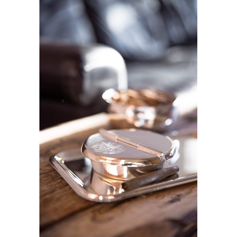 EDZARD Folding ashtray Herald, silver plated, ø 3,9 in