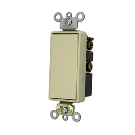 Leviton 3-Amp 24-Volt Decora Plus Rocker Double-Throw Ctr-OFF Momentary Contact Single-Pole AC Quiet Switch, 56081-2I, Ivory