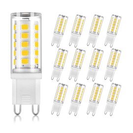 SumVibe G9 LED Bulb, 4W G9 LED, 40W Halogen Bulb Equivalent, Daylight White 6000K, Non-Dimmable G9 Bulb, 12-Pack