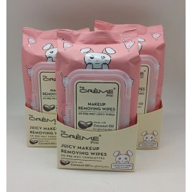 The Creme Shop Coconut Oil Makeup Wipes 3-Pack – Gentle Hydrating Cleansing Face
