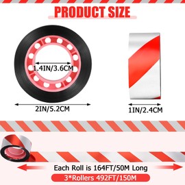 GSDOTZAP 3PCS Non Adhesive Hunting Trail Marking Tapes, Total 492FT / 150M Reflective Ribbons for Hunting Tree, Surveyors Flagging Tape for Hunting, Tree Marking, Boundaries, and Hazardous Areas