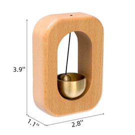 WRINGKIT Magnetic Shopkeepers Bell, Wood Doorbell Chime for Door Opening Business, Unique Hanging Bells Wind Chime for Fridge, Porch, Garden, Backyard, Restaurant, Barn Door, Housewarming Gift