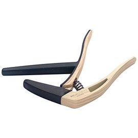 Stagg SCPX-FL CLWOOD Curved Trigger Capo for Classical Guitar-Light Wood