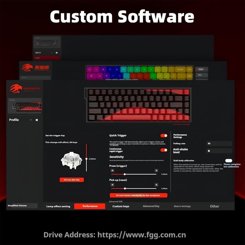 MADLIONS MAD60 HE Rapid Trigger Magnetic Switch Gaming Keyboard,60% RGB