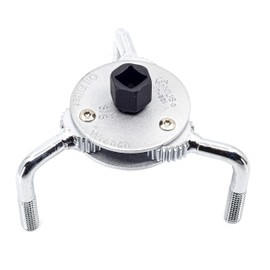 Genius Tools 3/8" Dr. Three-Legged Adjustable Metal Oil Filter Wrench 3" - 5" Filter Size Capacity - AT-B01