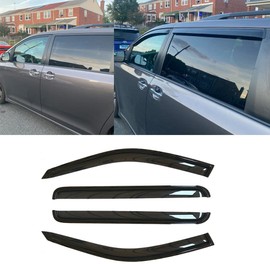VICOJETOR Original Side Window Wind Deflector,4pcs Outside Mount Tape-On Nice Sun Rain Guards Set,Window Visor fit for 2011-2020 Toyota Sienna xp 94365