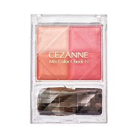 Cezanne Mixed Color Teak N02 Pure Coral 7.1g Powder Cheek Moist 4 Color Gradient Brush Gram (x1)