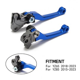 Motorcycle Brake Clutch Levers CNC Aluminum Dirt Bike Foldable Brake Lever Compatible to YZ85 2015 2016 2017 2018 2019 2020 2021 YZ65 2018 2019 2020 2021 Off Road Levers