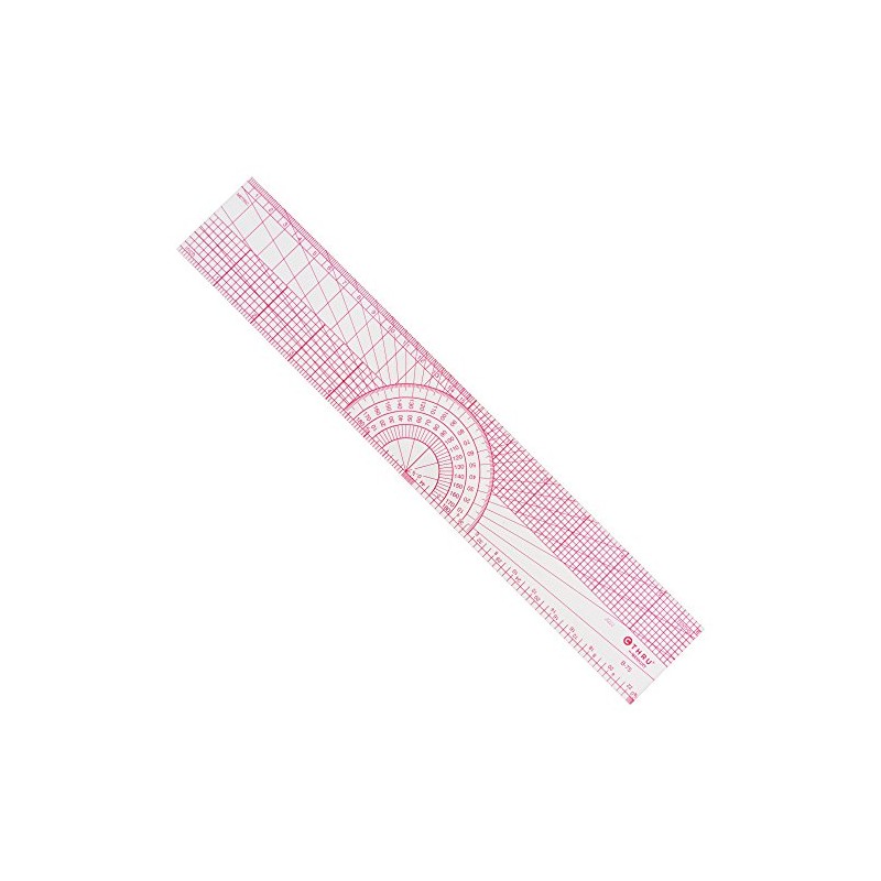 Westcott Beveled Protractor Ruler, 12", Transparent (B-75)