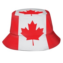 Cute Canada Canadian Flag Bucket Hat Packable Fashion Sun Cap Outdoor Fisherman Hat for Women Men Boys Girls