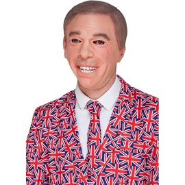 Smiffys Brexit Leader Mask Latex, Funny Fancy Dress, Politician Dress Up Masks