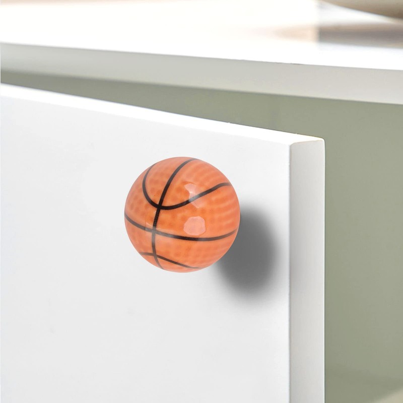 Cupboard Knobs, Basketball Sports Theme, Ceramic Drawer Handles, Door Knobs